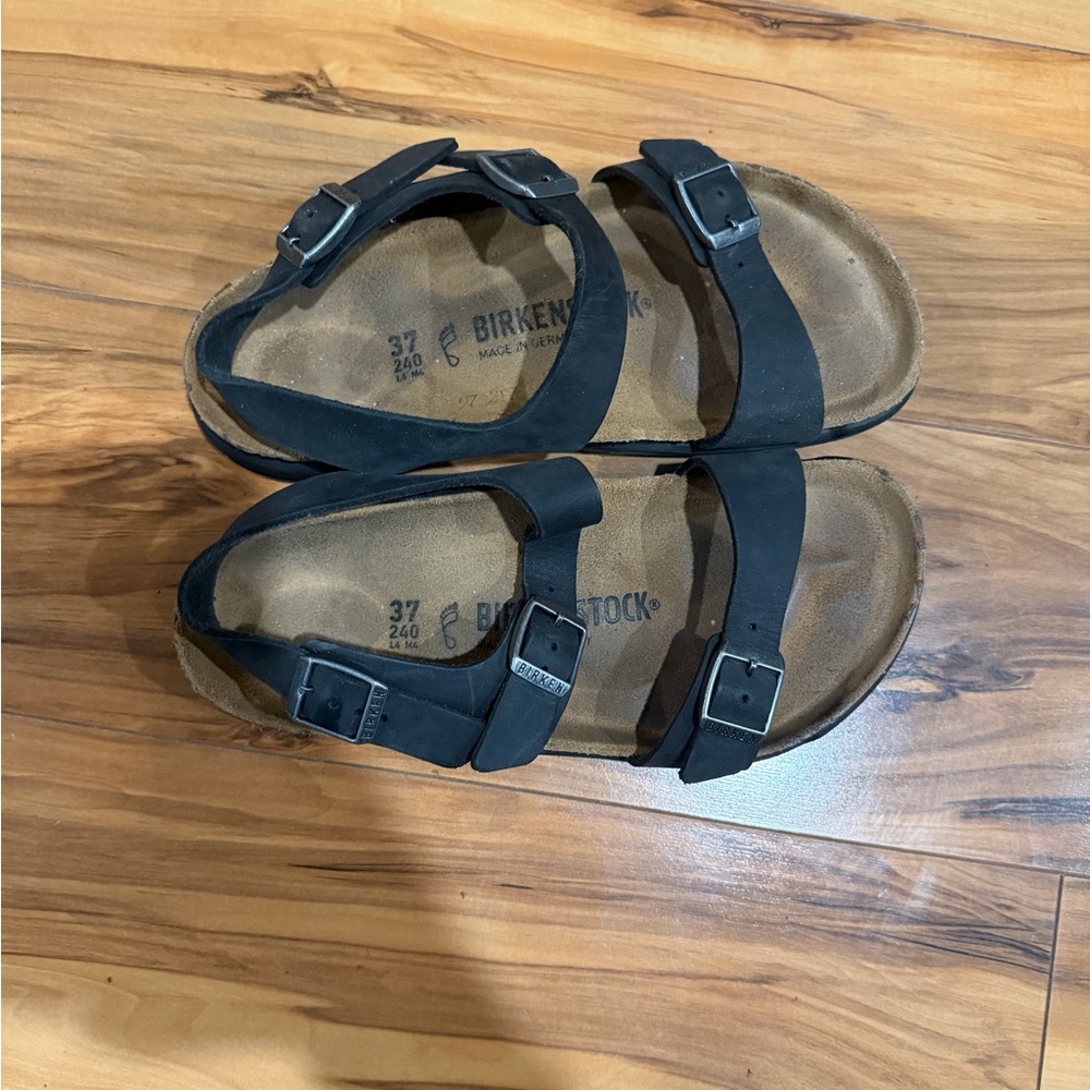 Birkenstock women’s Black Double Buckle Sandals